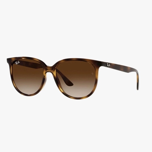Ray-Ban Sunglasses RB4378 710/13 Tortoise Round Frames with Brown Lenses - Picture 1 of 10